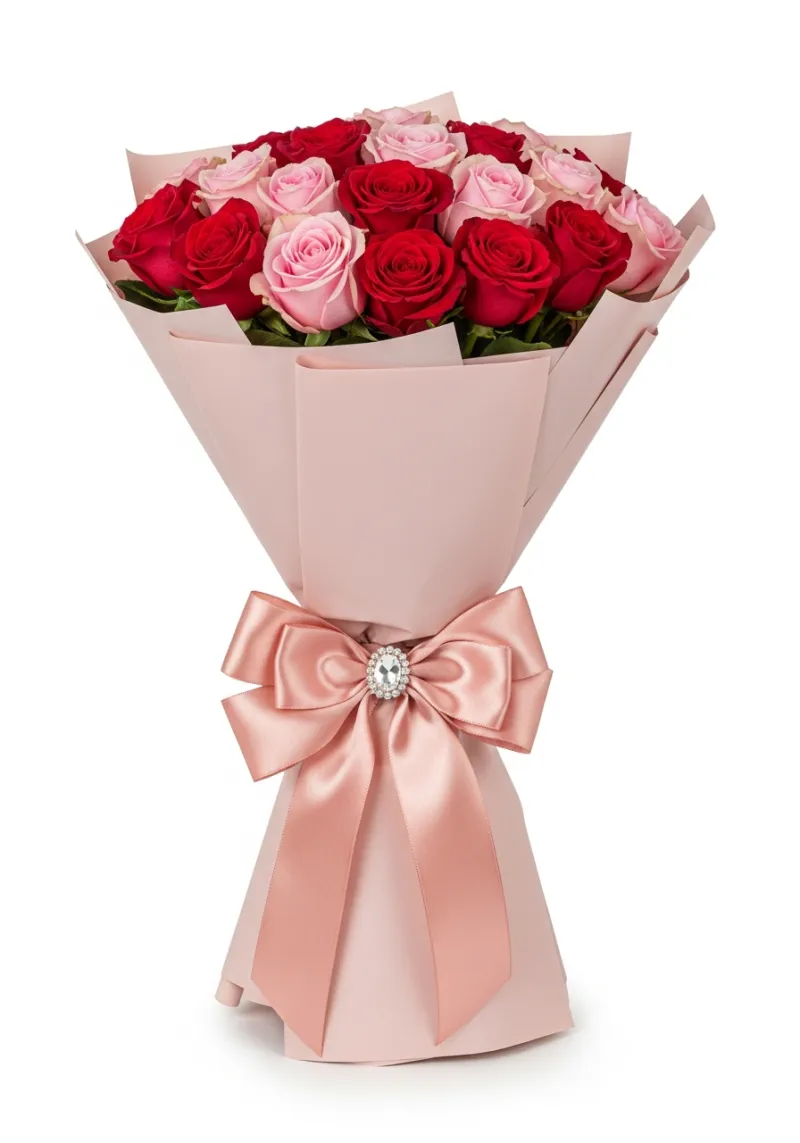 Blush Enchantment - Premium Anniversary & Birthday & Romance & Valentine's Day flower arrangement | Gemma Flowers delivery