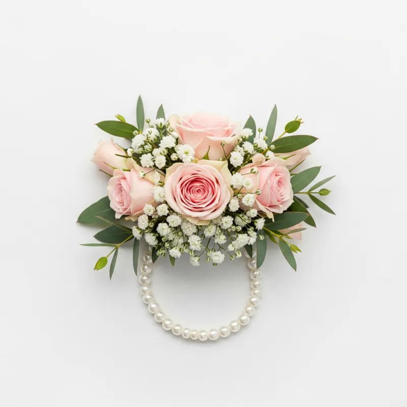 Blush Wrist Corsage - Premium flower arrangement | Gemma Flowers