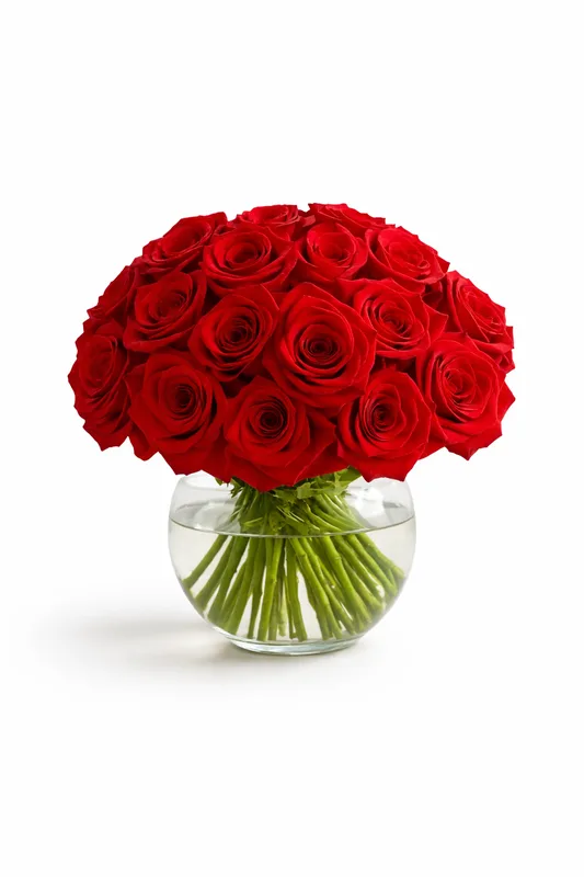 Red Rose Globe - Premium Anniversary & Romance & Valentine's Day flower arrangement | Gemma Flowers delivery