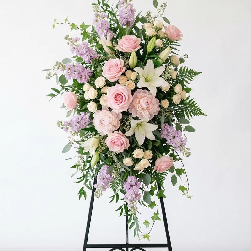 Grace Standing Spray - Premium Sympathy flower arrangement | Gemma Flowers delivery