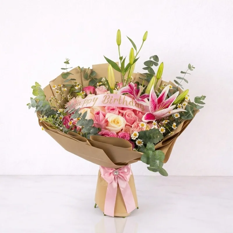 The Birthday Grandeur - Premium flower arrangement | Gemma Flowers